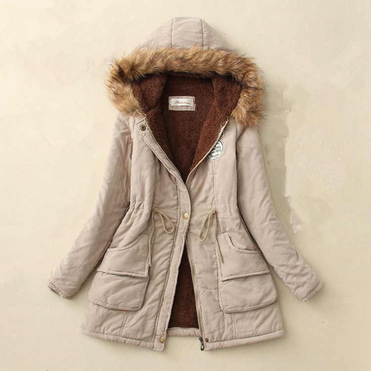 2019 Winterjacke Frauen Atmungsannehmende Casual Dicke Parka Jacke Mit Warmer Wolle Auskleidung Fellkragen