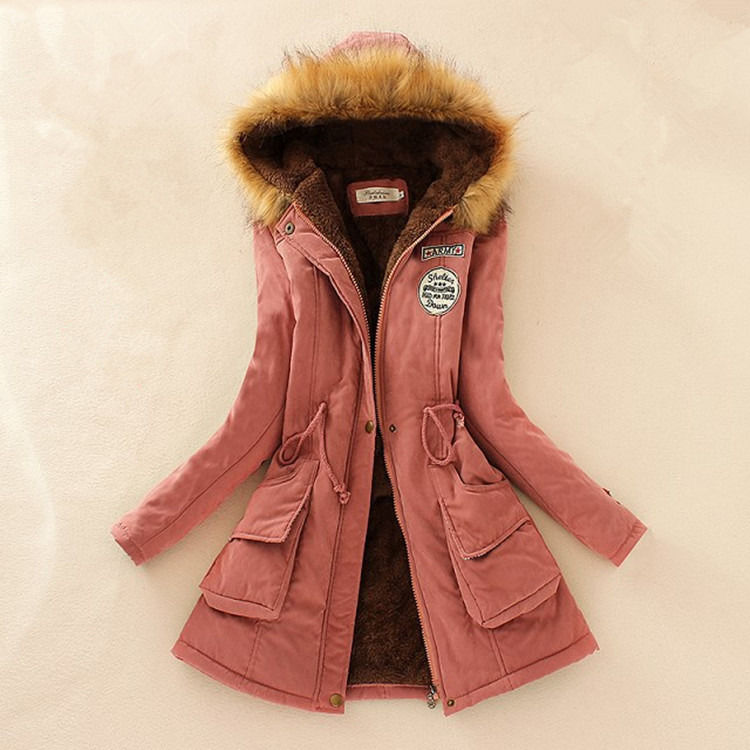 2019 Winterjacke Frauen Atmungsannehmende Casual Dicke Parka Jacke Mit Warmer Wolle Auskleidung Fellkragen