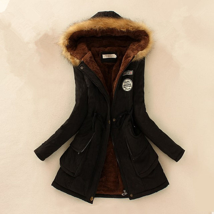 2019 Winterjacke Frauen Atmungsannehmende Casual Dicke Parka Jacke Mit Warmer Wolle Auskleidung Fellkragen