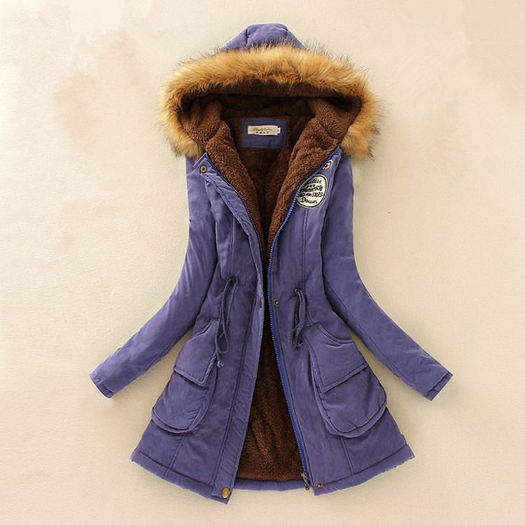 2019 Winterjacke Frauen Atmungsannehmende Casual Dicke Parka Jacke Mit Warmer Wolle Auskleidung Fellkragen