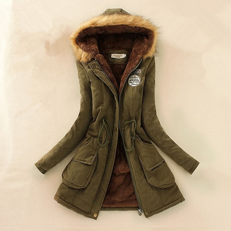 2019 Winterjacke Frauen Atmungsannehmende Casual Dicke Parka Jacke Mit Warmer Wolle Auskleidung Fellkragen